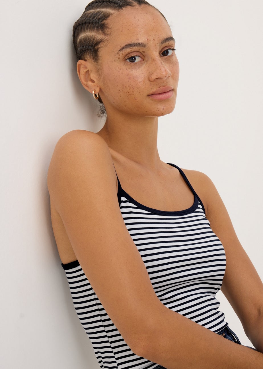 3 Pack Navy Stripe Cami Tops