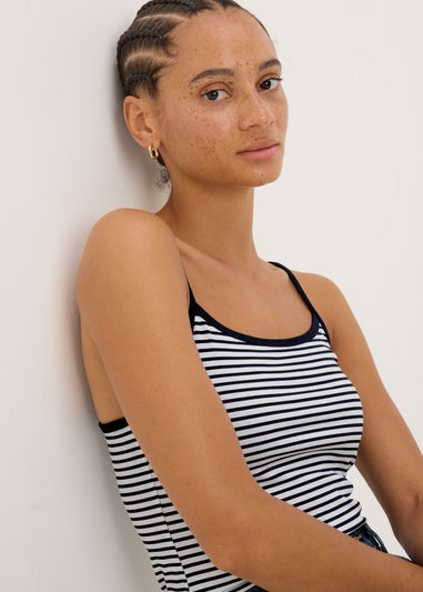 3 Pack Navy Stripe Cami Tops