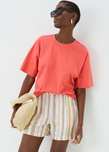 Coral Boxy T-Shirt