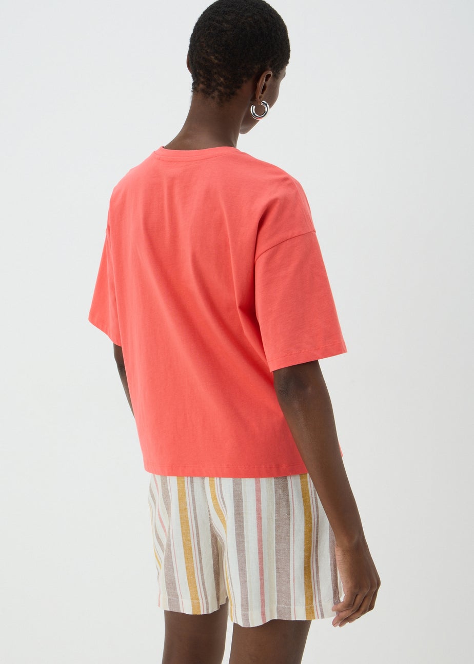 Coral Boxy T-Shirt