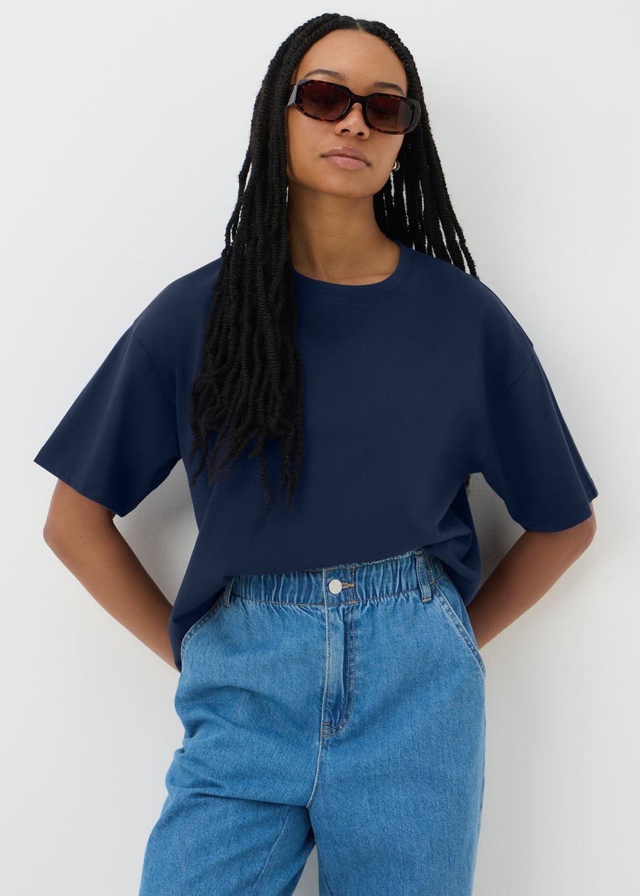 Navy Boxy T-Shirt