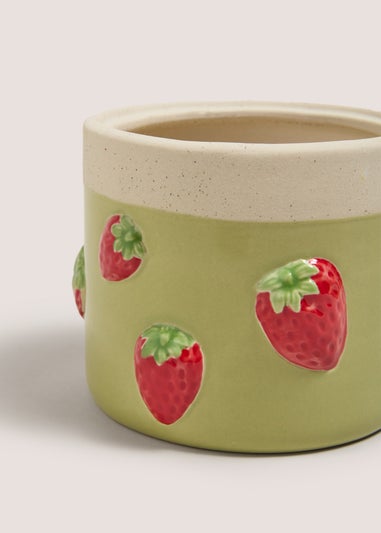 Green Strawberry Small Planter