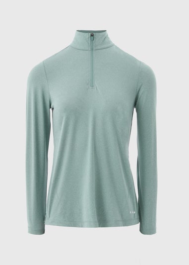 Souluxe Green Half Zip Top