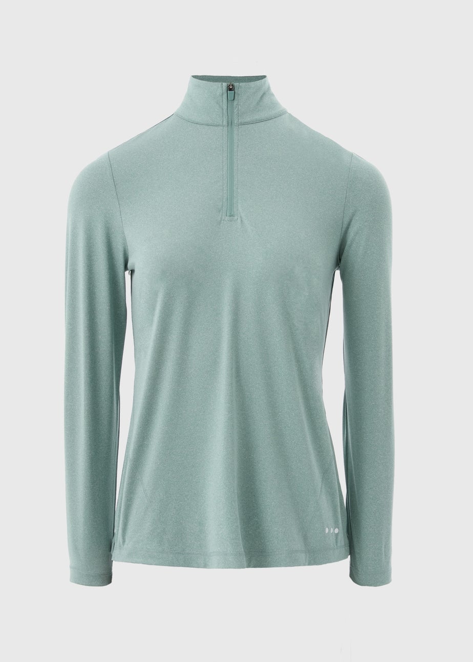 Souluxe Green Half Zip Top
