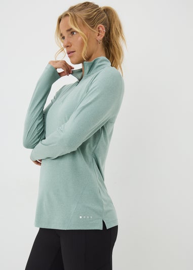 Souluxe Green Half Zip Top