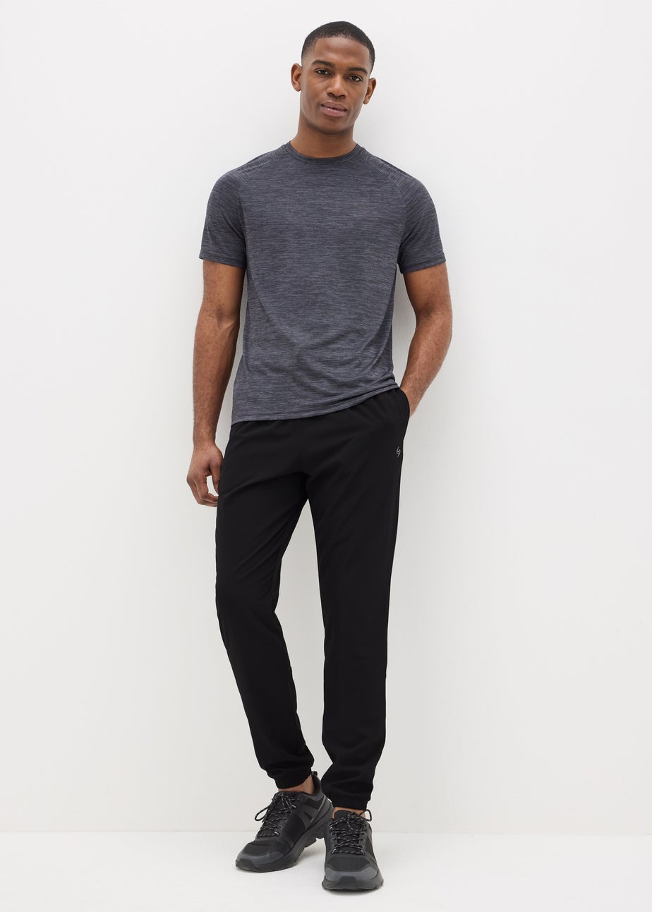 Souluxe Black Woven Jogging Bottoms