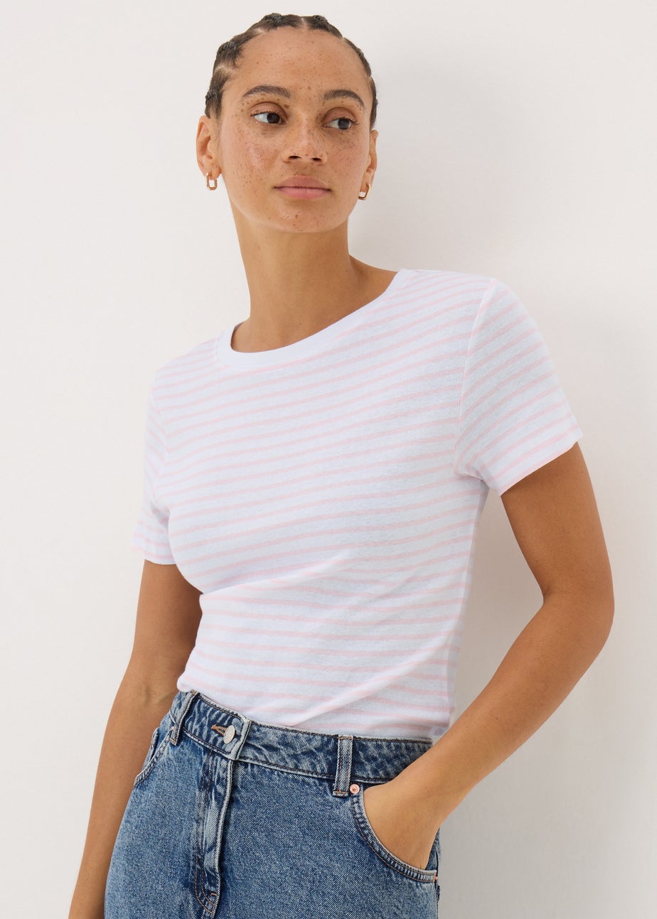 Pink Stripe Fitted T-Shirt