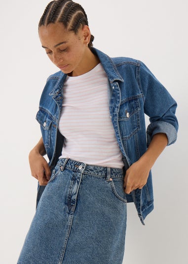 Pink Stripe Fitted T-Shirt