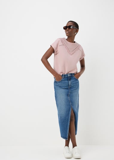 Pink Broderie T-Shirt