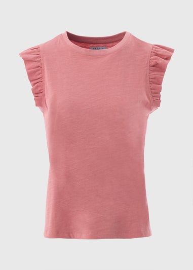 Pink Ruffle Vest Top