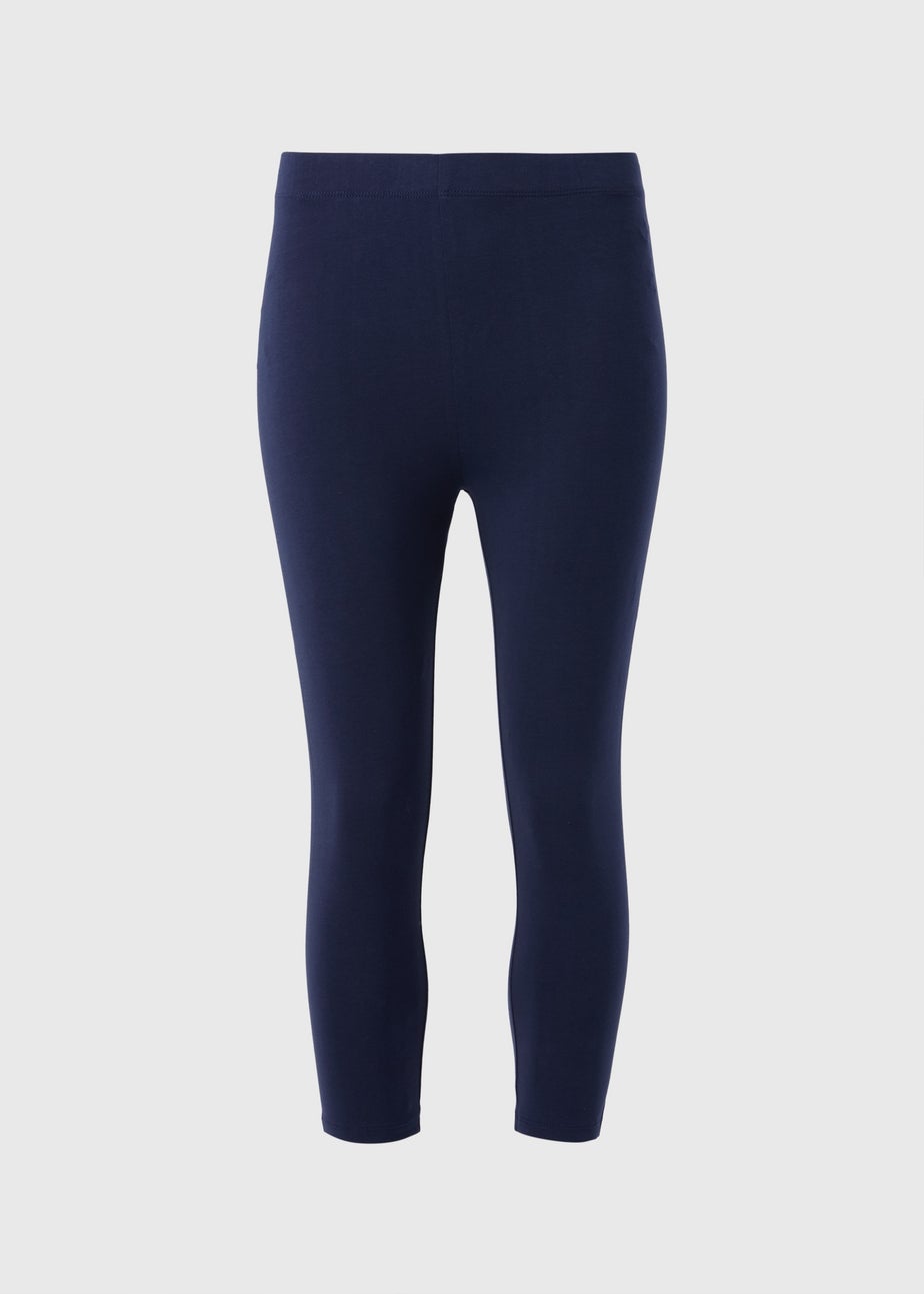 Navy Cropped Leggings