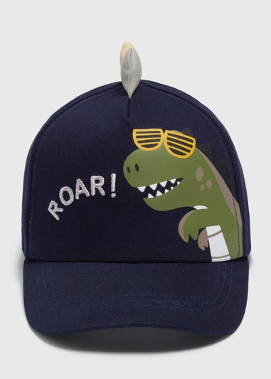 Boys Navy Dinosaur Hat (3-6yrs)