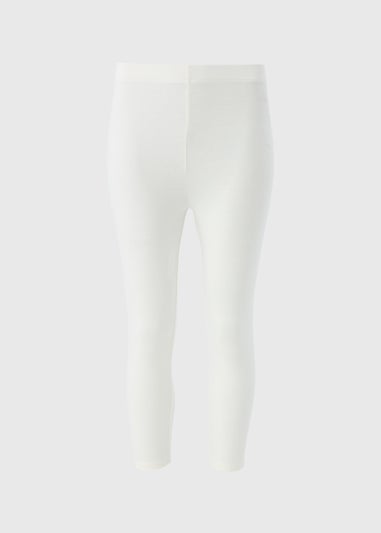 White Cropped Leggings
