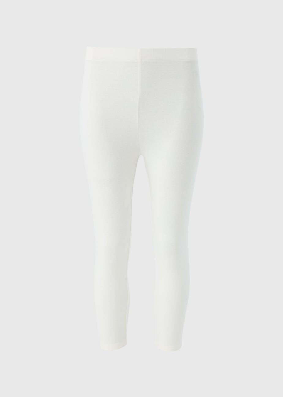 White Cropped Leggings