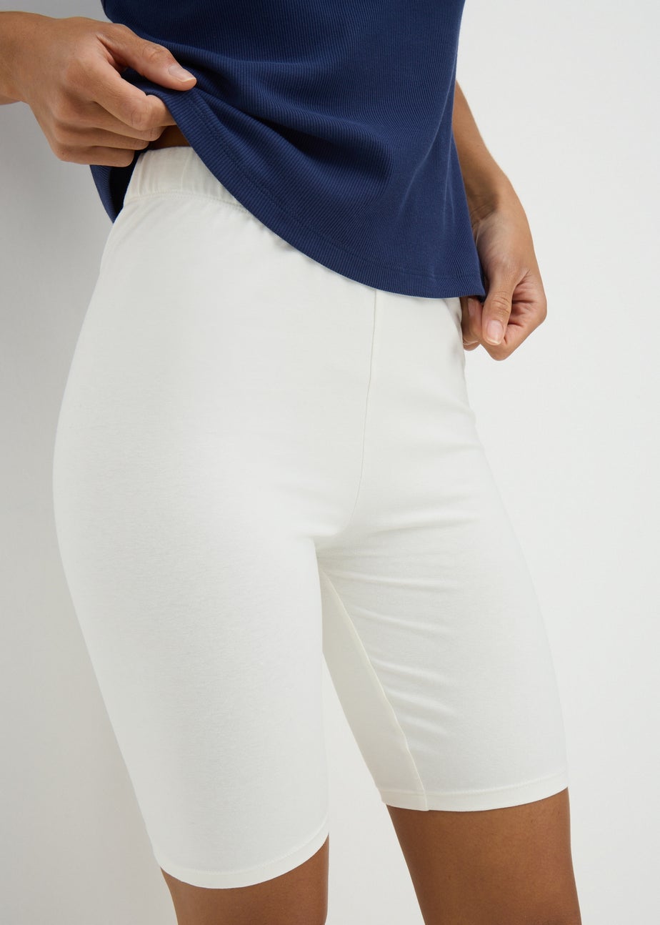 White Cycling Shorts