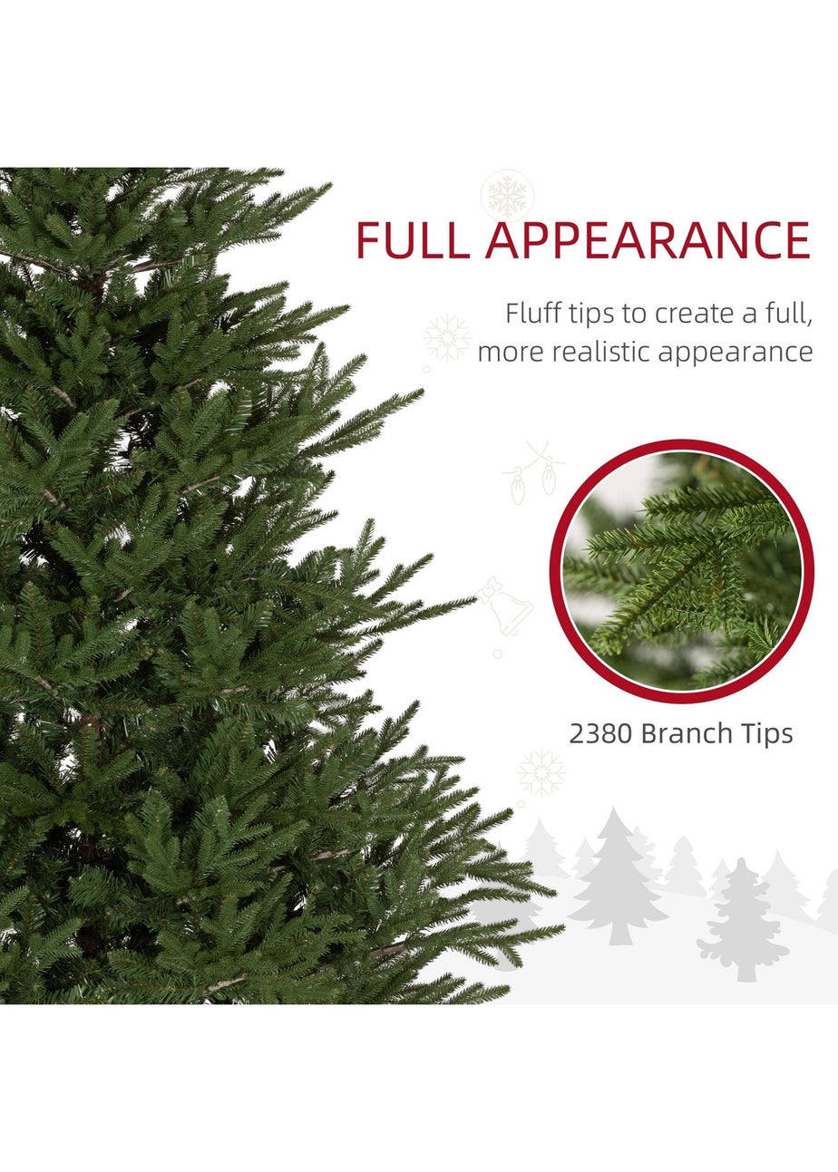HOMCOM Green 6FT Hinged Branch Christmas Tree