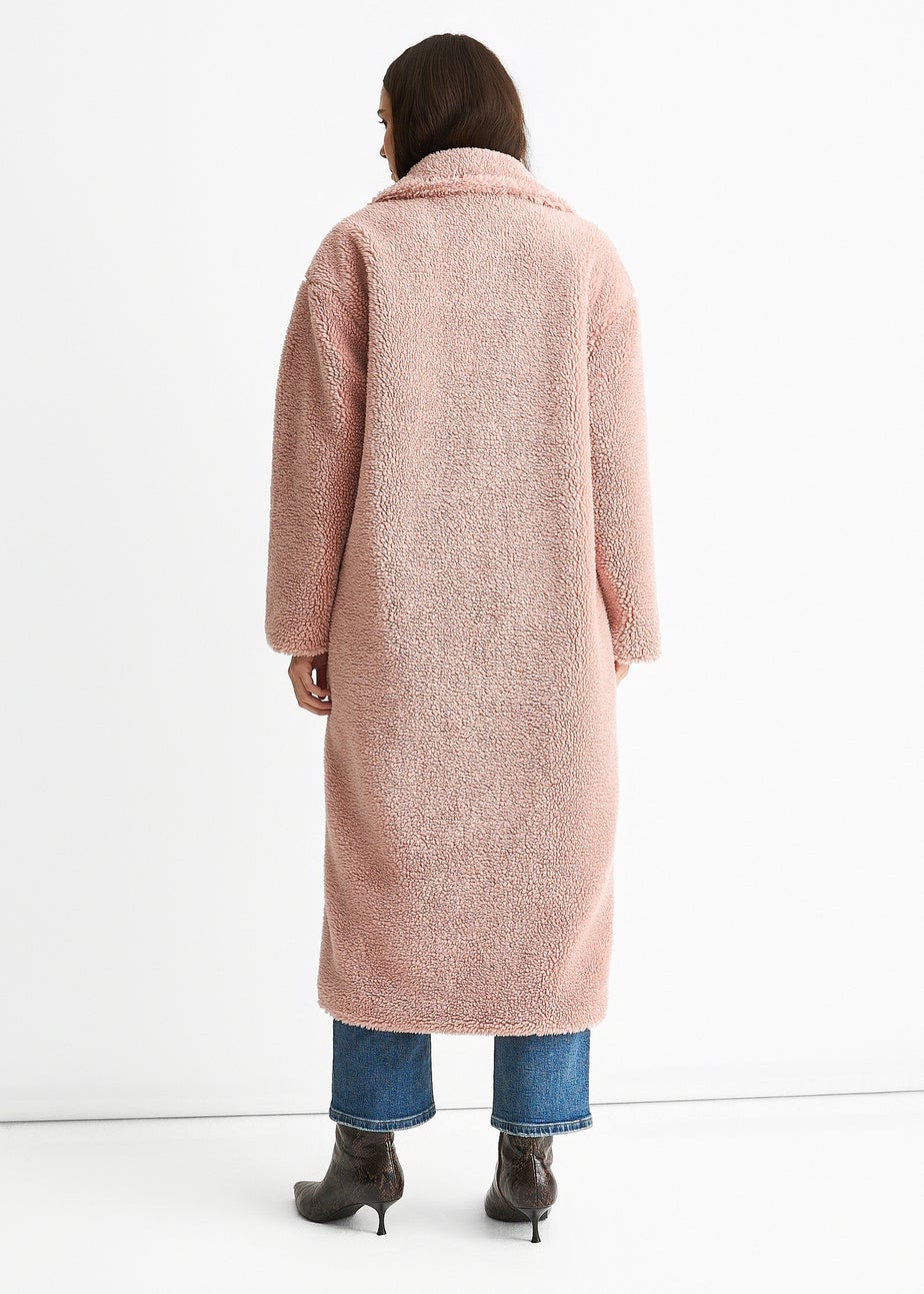 Gini London Blush Longline Teddy Coat