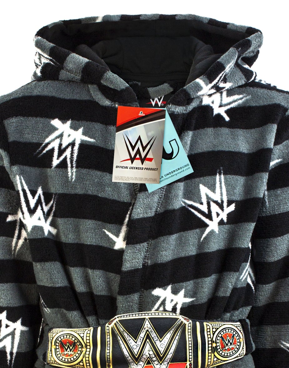 Vanilla Underground WWE Boys Grey Championship Belt Bathrobe (5 - 14 Years)