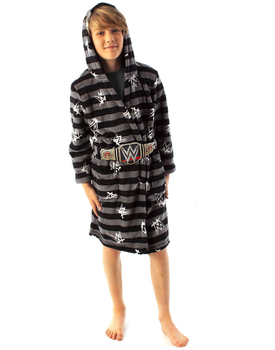 Vanilla Underground WWE Boys Grey Championship Belt Bathrobe (5 - 14 Years)