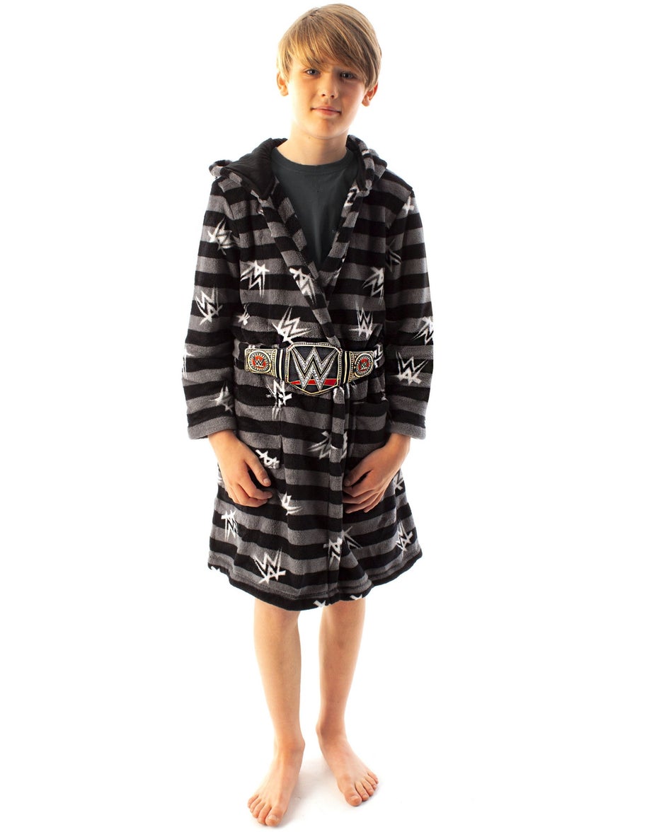 Vanilla Underground WWE Boys Grey Championship Belt Bathrobe (5 - 14 Years)