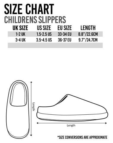 Vanilla Underground Friends Girls Grey Central Perk Graphic Mule Slippers (1 - 4 Older)