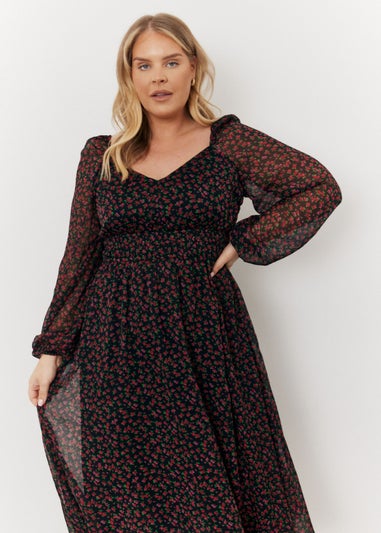 In The Style Beige Animal Print Midi Dress