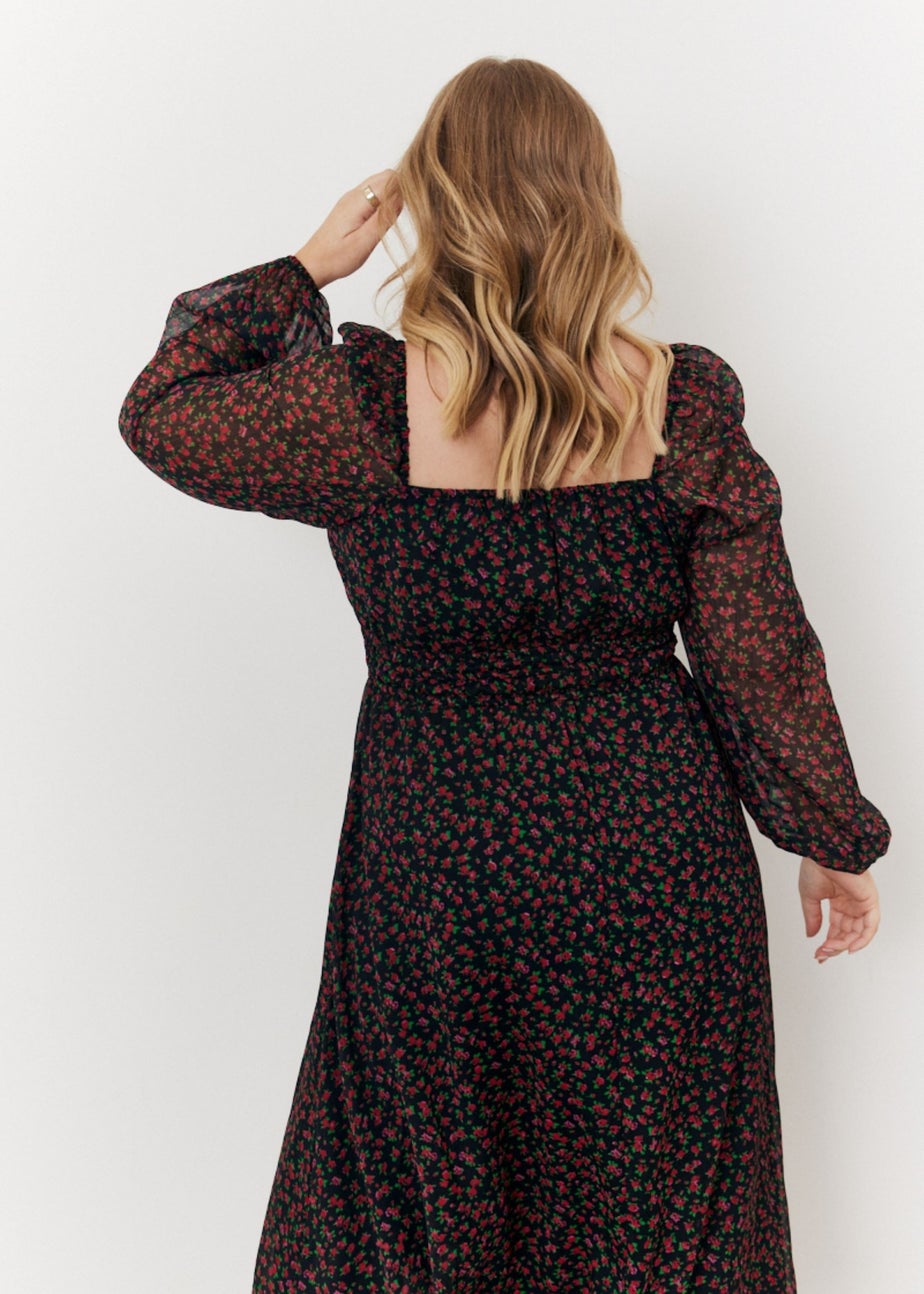 In The Style Beige Animal Print Midi Dress