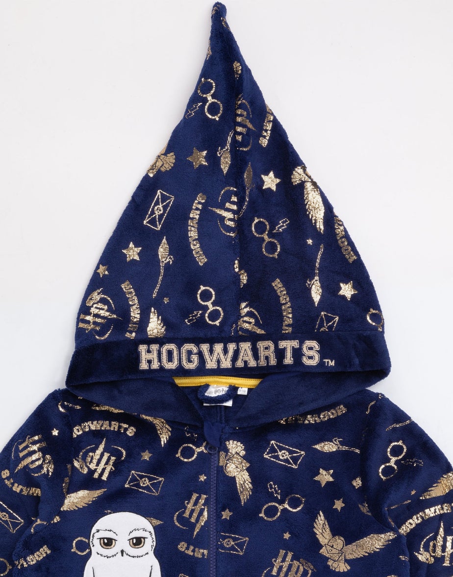 Vanilla Underground Harry Potter Girls Blue Hedwig Applique Onesie (5-15 Years)