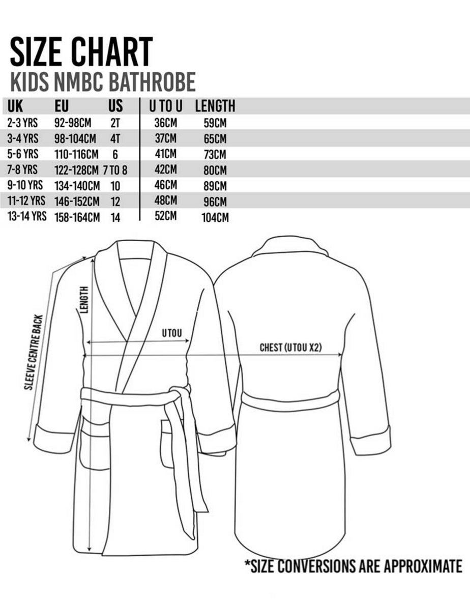 Disney The Nightmare Before Christmas Kids Black Bathrobe (2-14 Years)