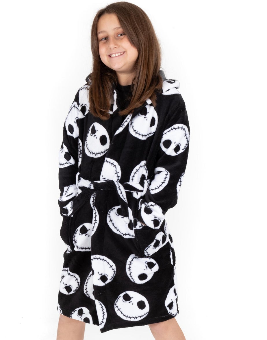Disney The Nightmare Before Christmas Kids Black Bathrobe (2-14 Years)