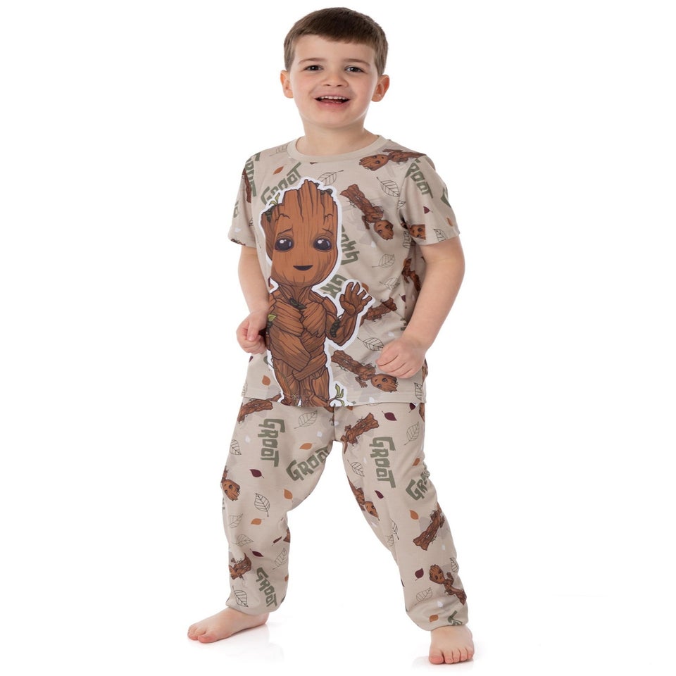 Marvel Unisex Kids Brown Short Sleeve Long Leg Pyjama Set (2 - 10 Years)