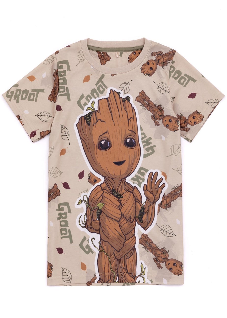 Marvel Unisex Kids Brown Short Sleeve Long Leg Pyjama Set (2 - 10 Years)