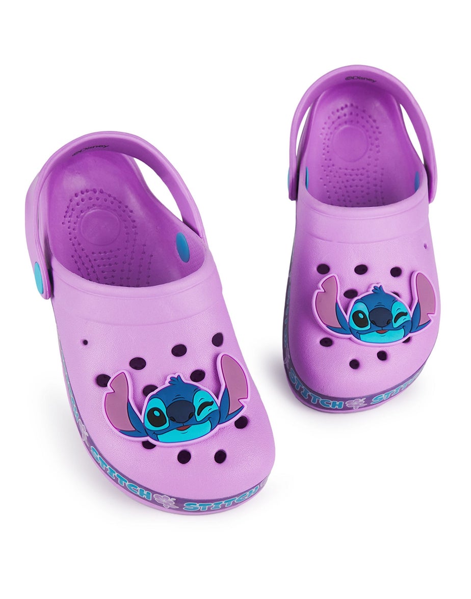 Vanilla Underground Disney Girls Purple Stitch Clogs (11-3 UK Child)