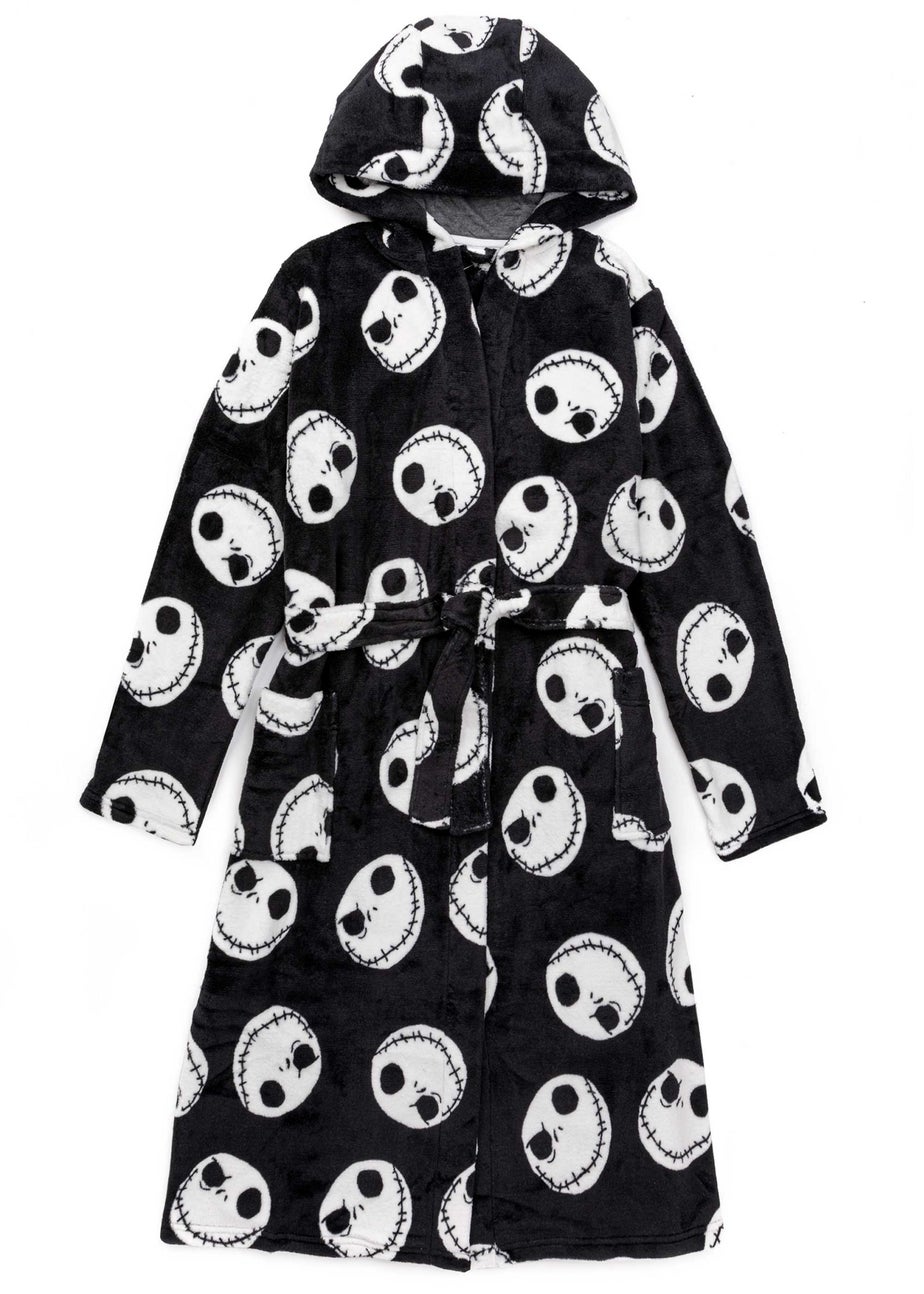 Vanilla Underground Disney The Nightmare Before Christmas Mens Black Jack Skellington Bathrobe