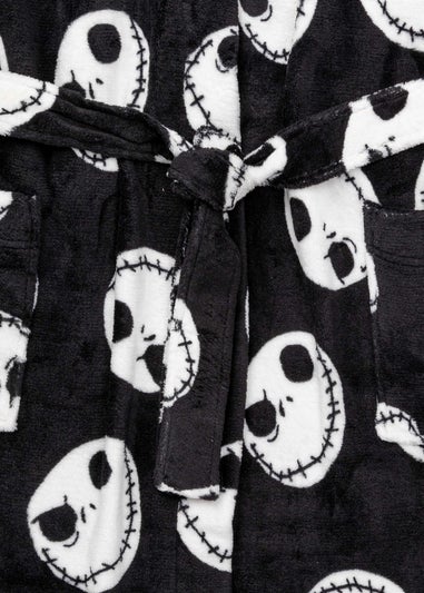 Vanilla Underground Disney The Nightmare Before Christmas Mens Black Jack Skellington Bathrobe
