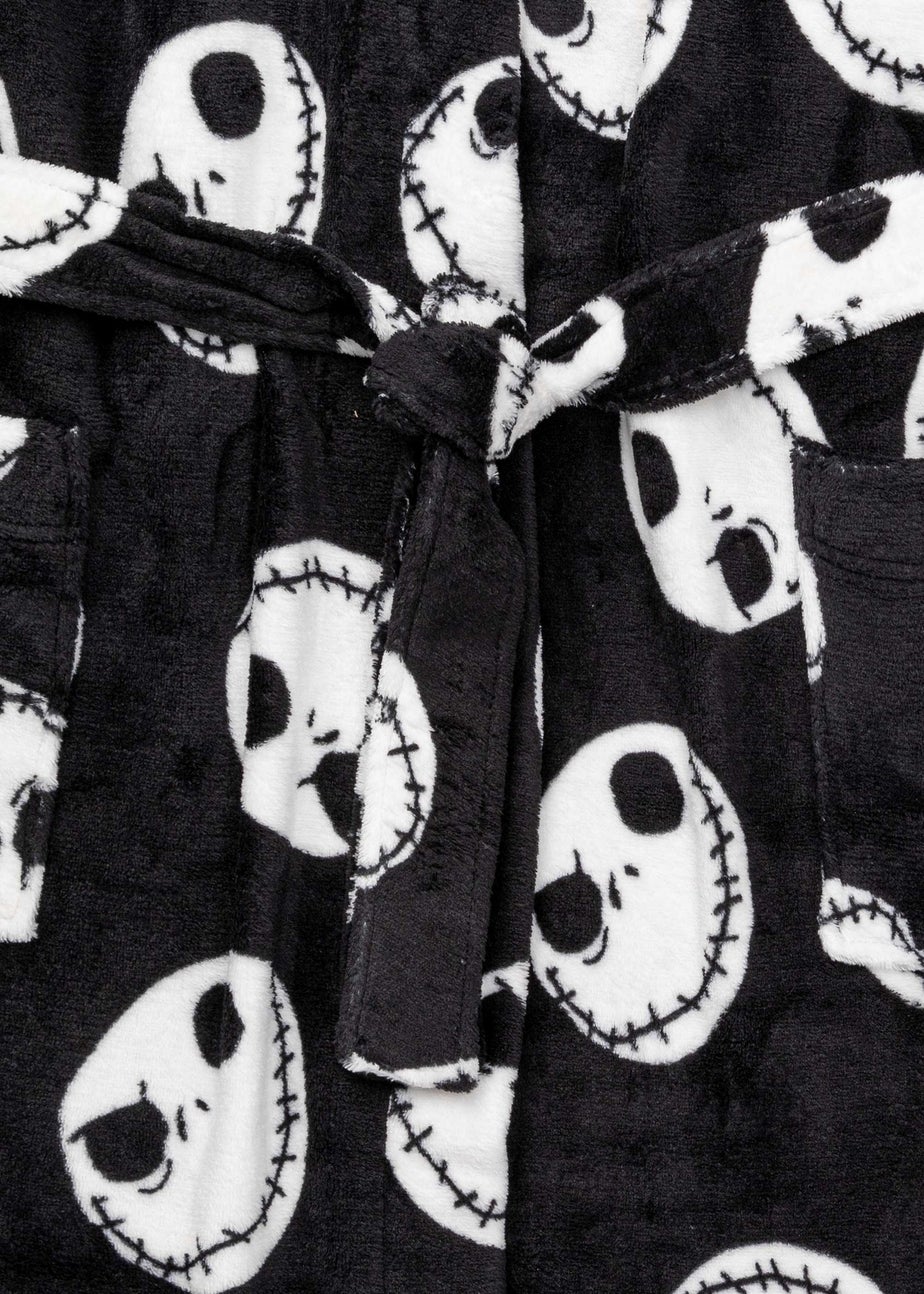 Vanilla Underground Disney The Nightmare Before Christmas Mens Black Jack Skellington Bathrobe