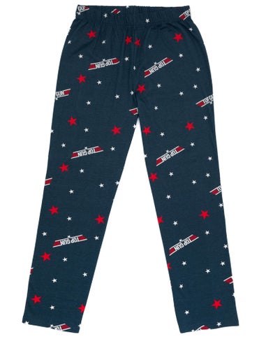 Vanilla Underground Top Gun Mens Black All Over Print Bottoms Pyjama Set