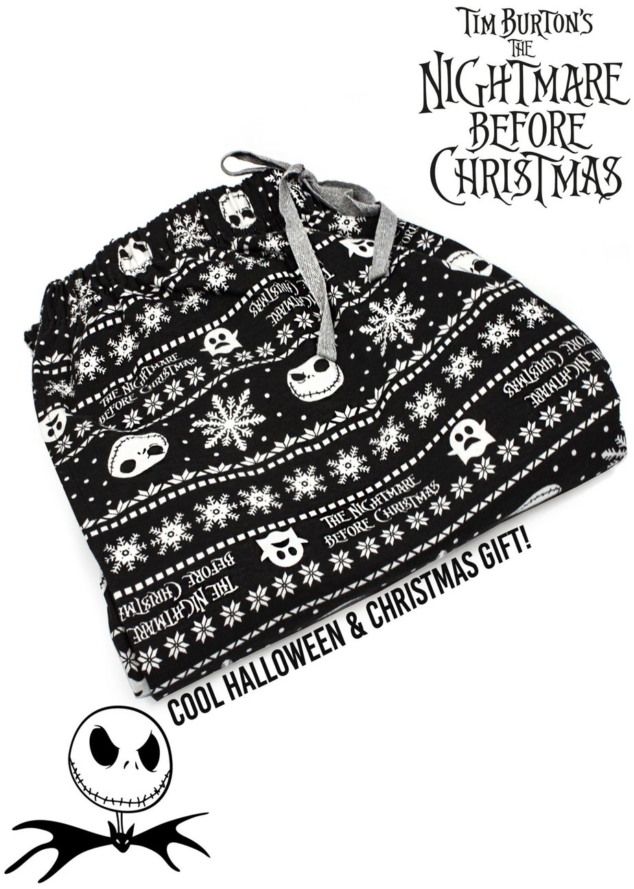 Disney The Nightmare Before Christmas Mens Black Jack Skellington Lounge Pants