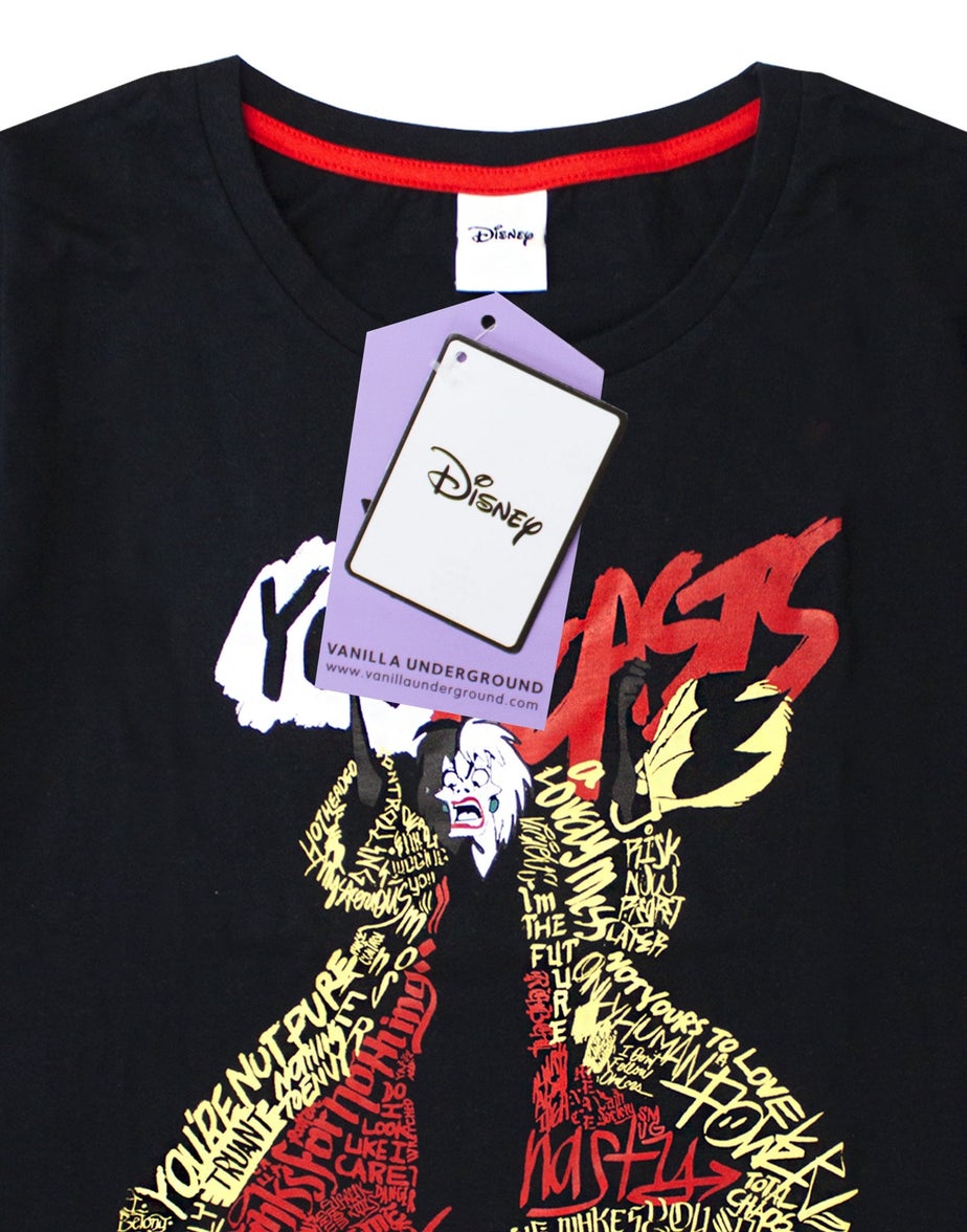 Disney Black Cruella De Vil T-Shirt and Lounge Pants