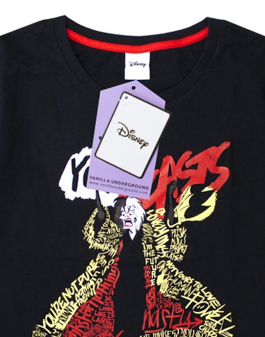 Disney Black Cruella De Vil T-Shirt and Lounge Pants