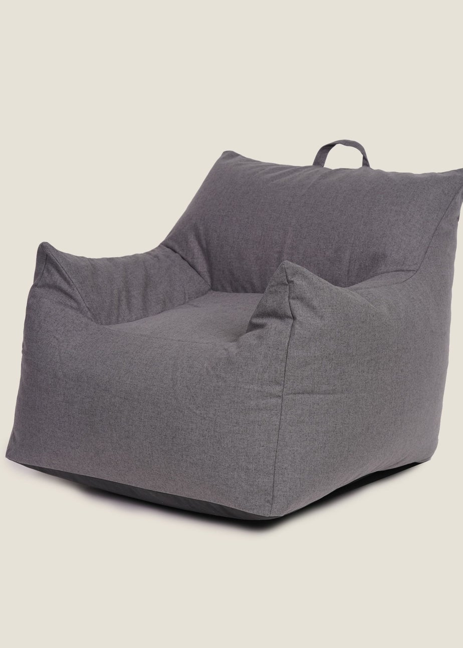 Kaikoo Grey Large Single Chair Luxury Brushed Polyester