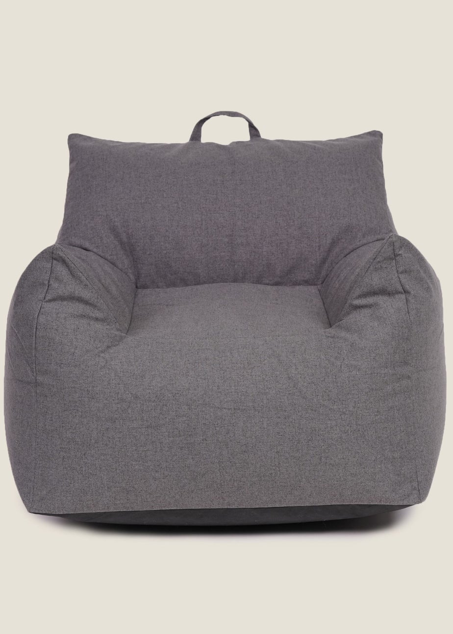 Kaikoo Grey Large Single Chair Luxury Brushed Polyester