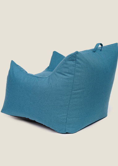 Kaikoo Indigo Blue Large Single Chair Luxury Brushed Polyester