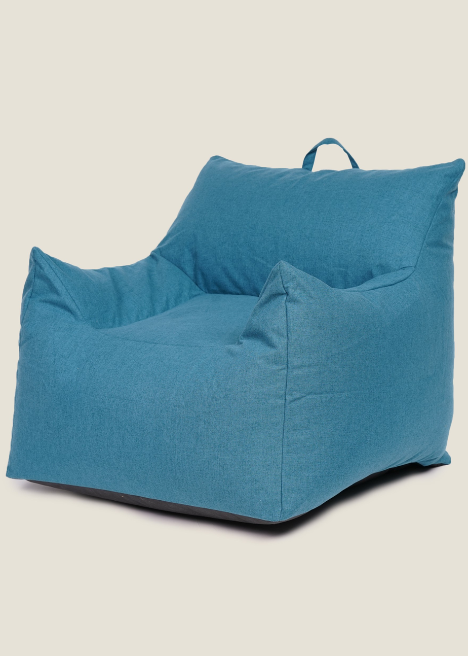 Kaikoo Indigo Blue Large Single Chair Luxury Brushed Polyester