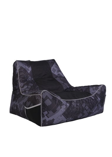 Kaikoo Black/Grey Relaxer Gaming Chair with Quilting