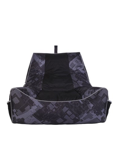 Kaikoo Black/Grey Relaxer Gaming Chair with Quilting