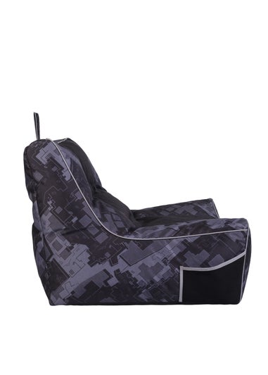 Kaikoo Black/Grey Relaxer Gaming Chair with Quilting