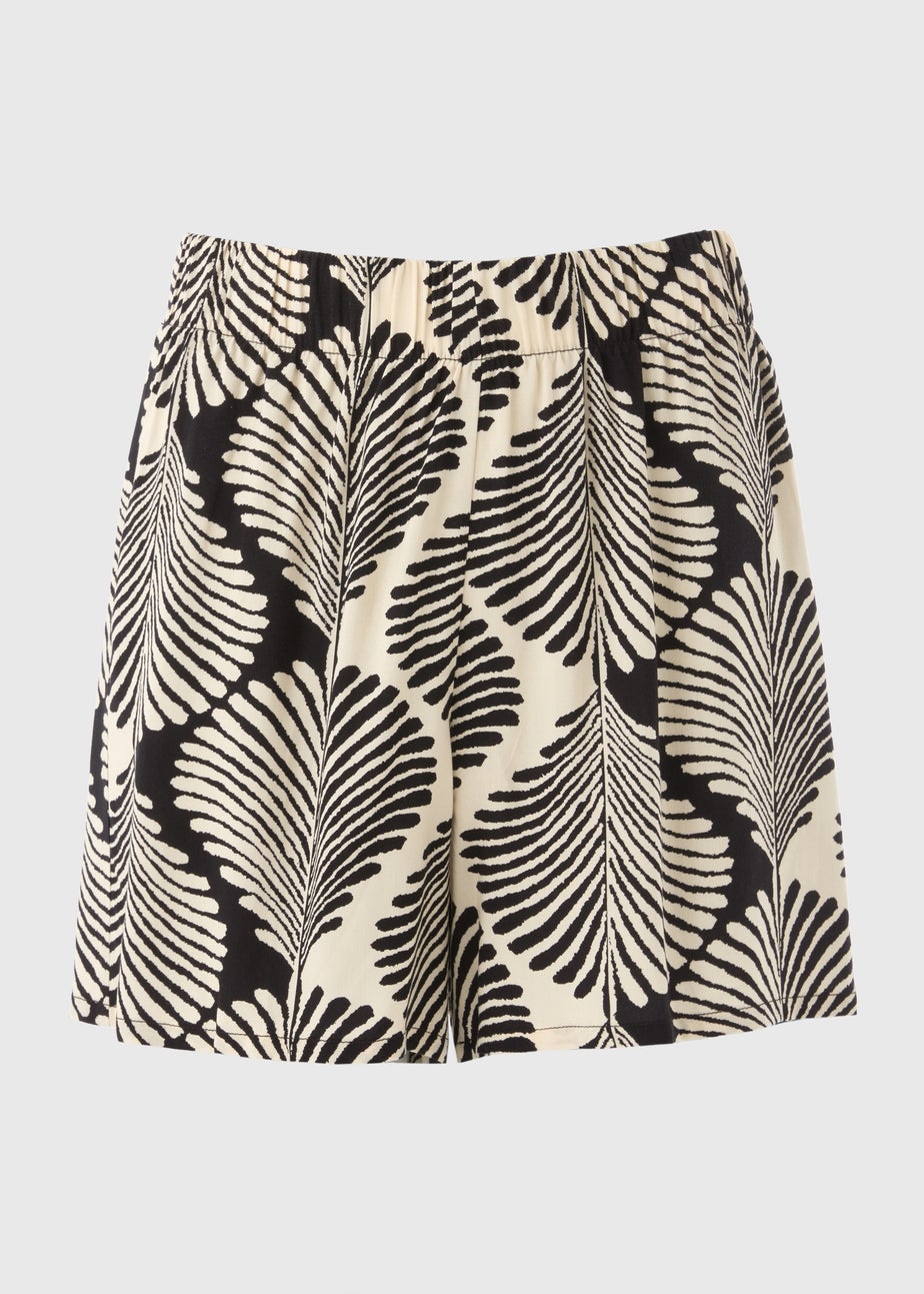 Black Monochrome Shell Shorts