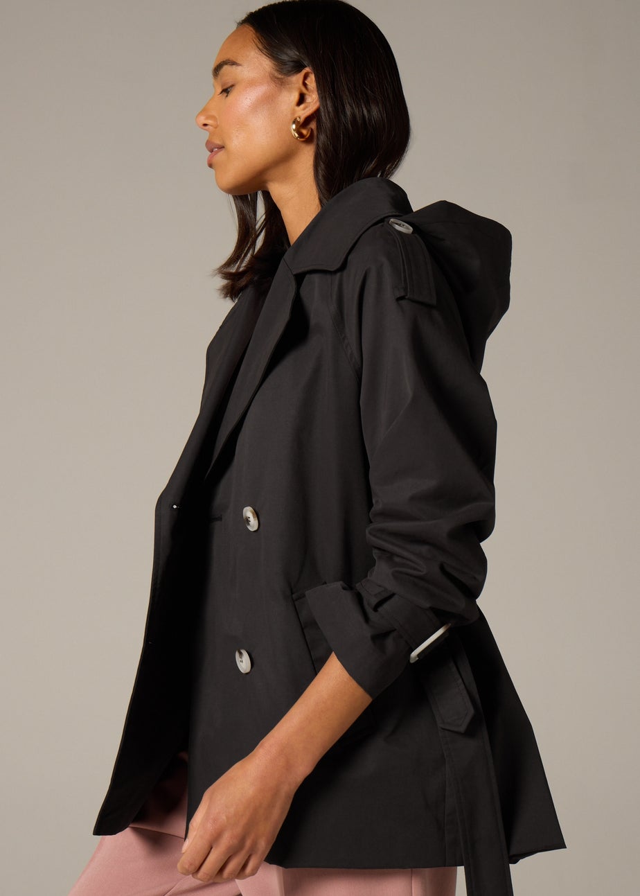 Et Vous Black Short Trench Coat