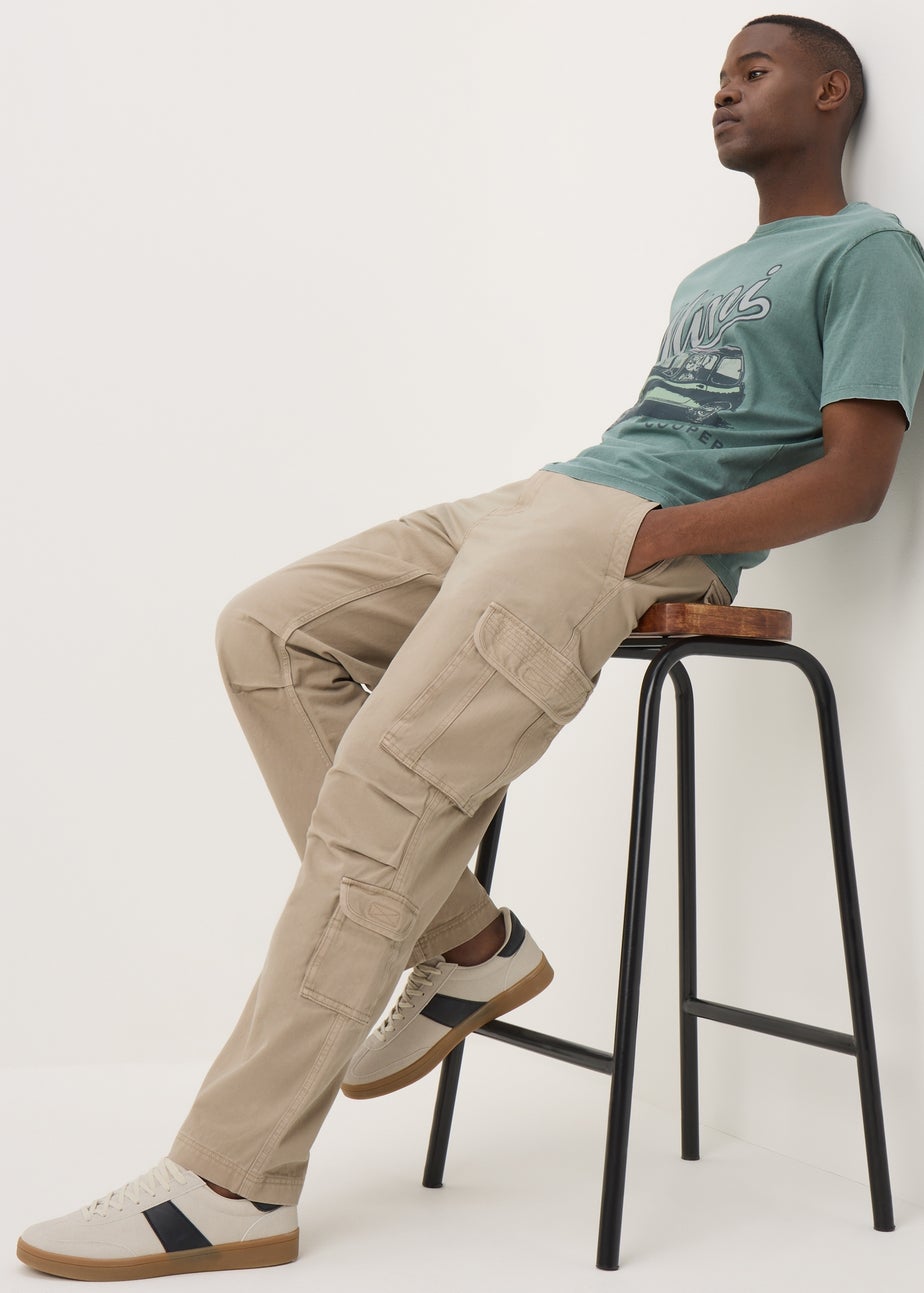 Stone Loose Cargo Trousers